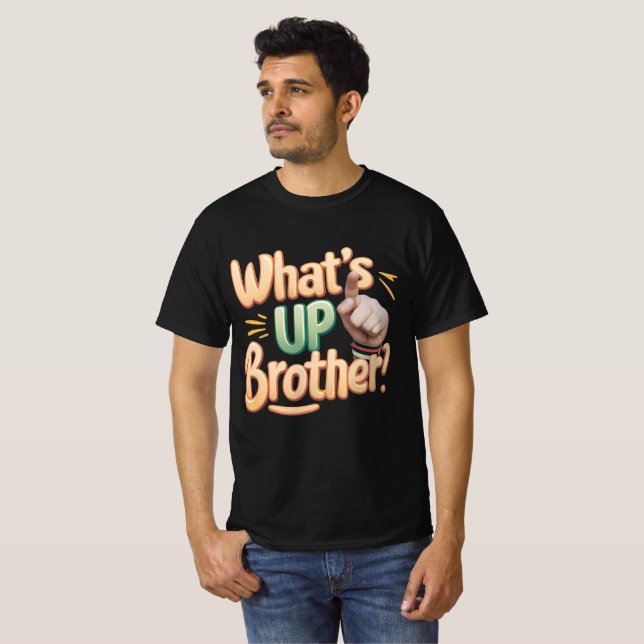 Vad är det som broder roligt säger (A) T Shirt (Hel framsida)