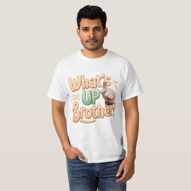 Vad är det som broder roligt säger (A) T Shirt (Hel framsida)