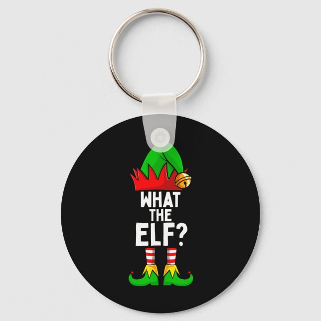 Vad är det som Elf Matching Family Jul ger? Nyckelring (Framsida)
