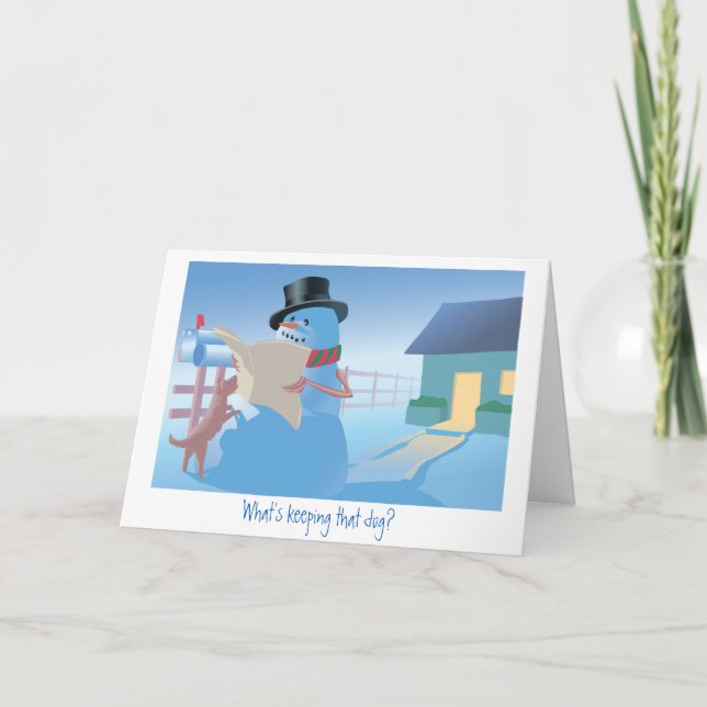 Vad är det som håller Hund? Helgkort (Framsida)