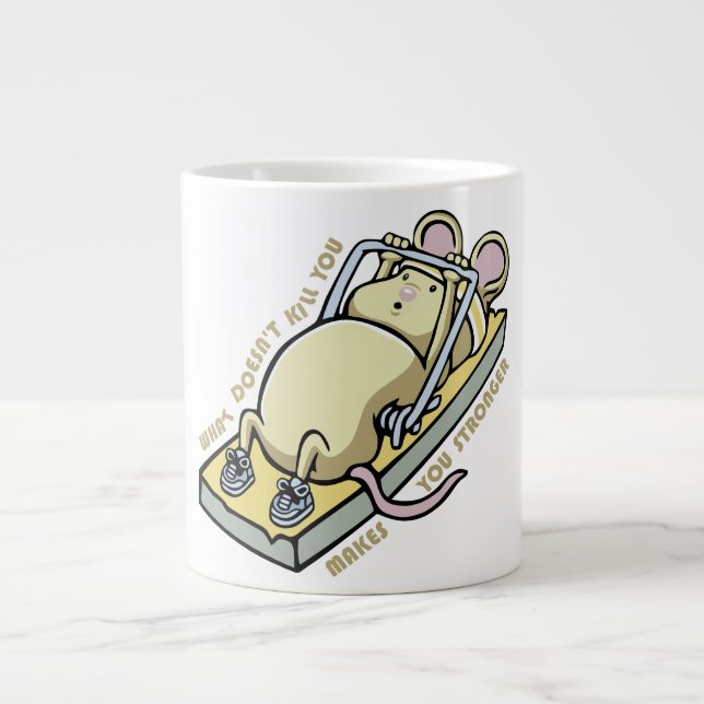 Vad är det som inte dödor dig att bli starkare? jumbo mugg (Framsidan)