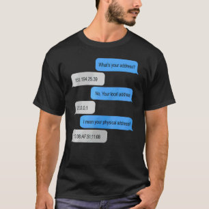 Vad är din Adress på dina lokala Adress Convers? T Shirt