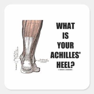 Vad är din akilleshäl? (Heel Anatomy) Fyrkantigt Klistermärke