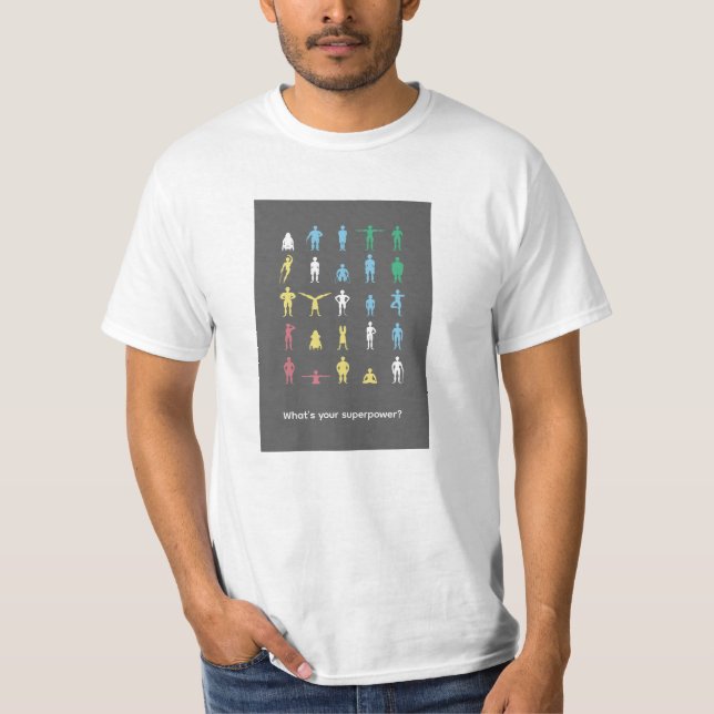 Vad är din superkraft? Funktionshinder månaden sto T Shirt (Framsida)