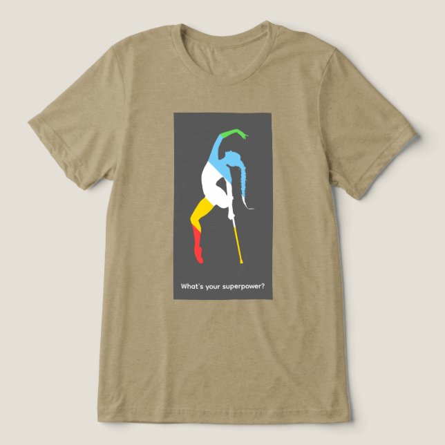 Vad är din superkraft? Funktionshinder månaden sto T Shirt (Design Framsida)
