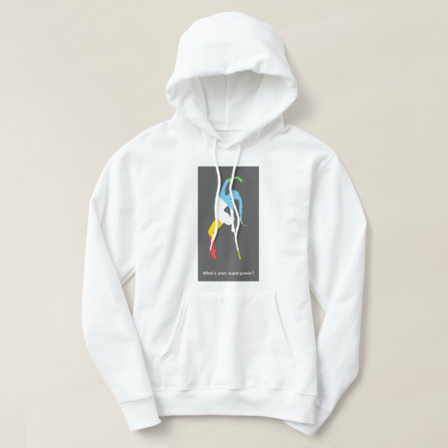 Vad är din superkraft? Funktionshinderstolthetsmån Hoodie (Design framsida)