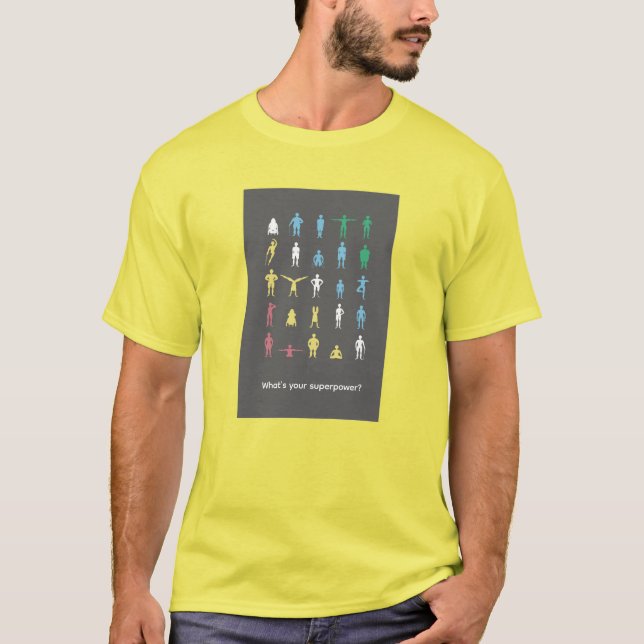 Vad är din superkraft? Funktionshinderstolthetsmån T Shirt (Framsida)