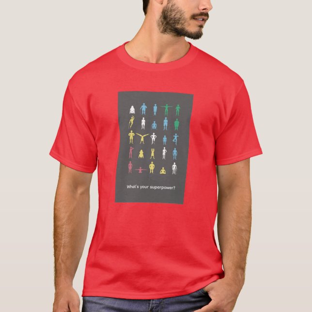 Vad är din superkraft? Funktionshinderstolthetsmån T Shirt (Framsida)