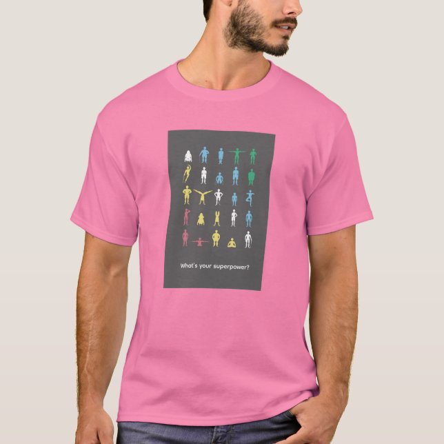 Vad är din superkraft? Funktionshinderstolthetsmån T Shirt (Framsida)