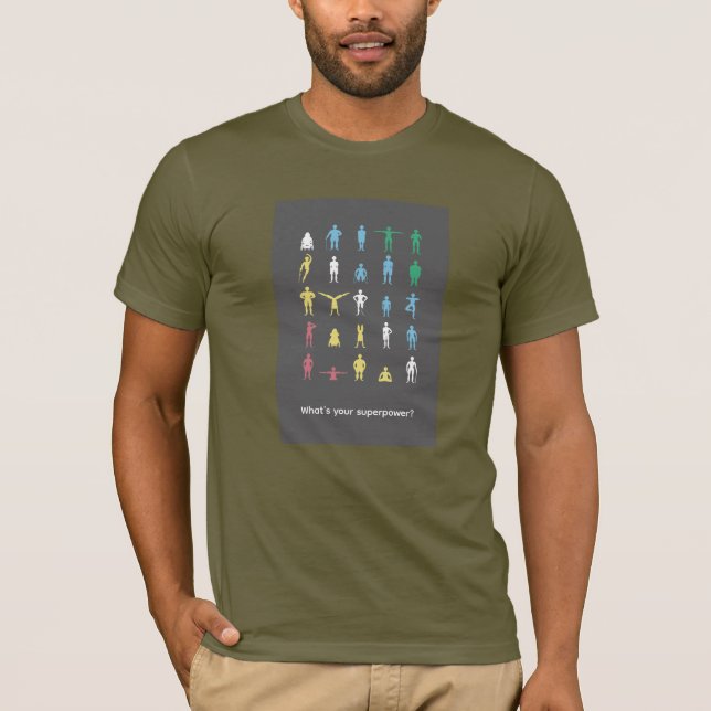 Vad är din superkraft? Funktionshinderstolthetsmån T Shirt (Framsida)
