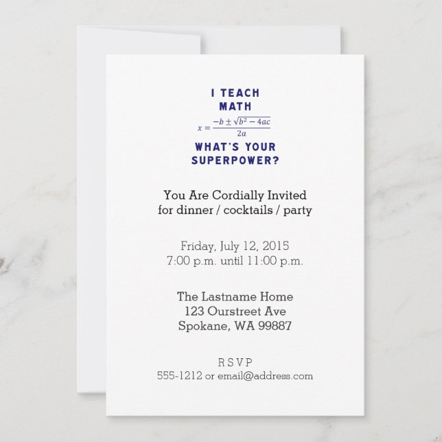 Vad är din supermakt? inbjudningar (Framsida)