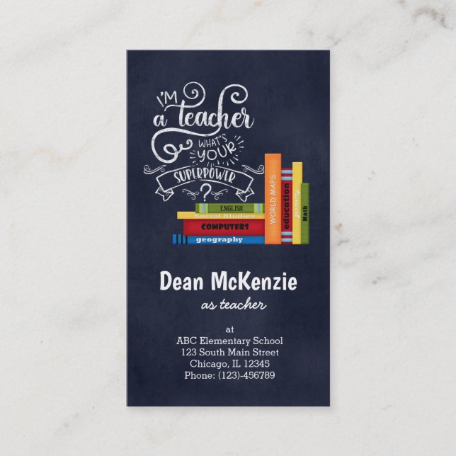 Vad är din supermakt? visitkort (Framsida)