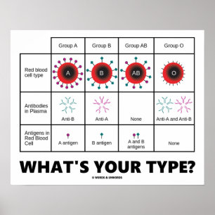 Vad är din typ? (blodcellsgrupper) poster