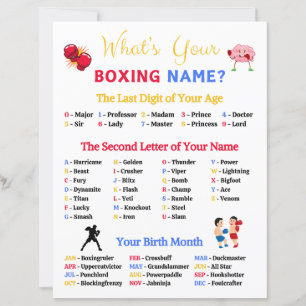 Vad är ditt Boxing Namn-spel?