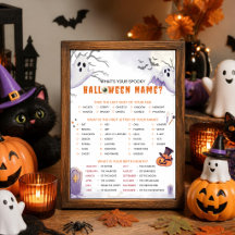 Vad är Ditt Kusliga Halloweennamn? Sällskapsspel