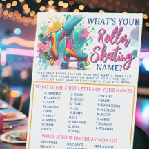 Vad är ditt roller Skating Namn-spel, fotledstecke