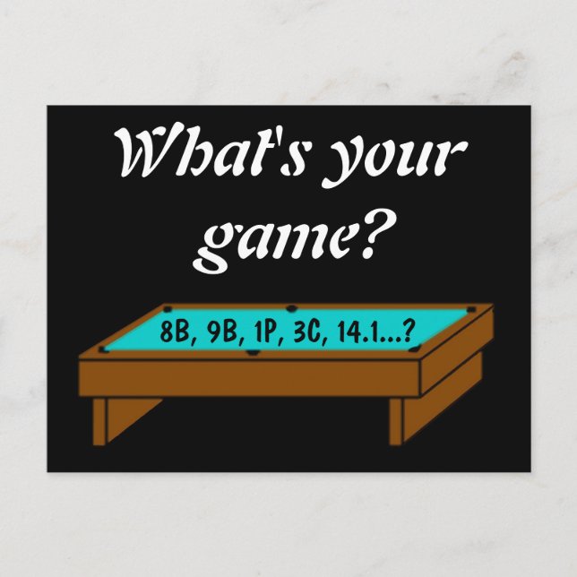 Vad är ditt spel? vykort (Framsida)