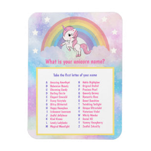 Vad är ditt Unicorn Namn-spel? Magnet