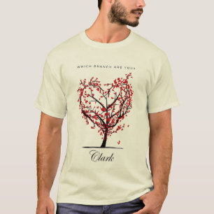 Vad är du för Gren?" Anpassningsbar Family Träd T- T Shirt