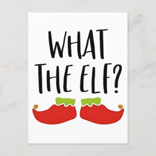 Vad är Elf Funny jul Elf Jultomten? Helg Vykort