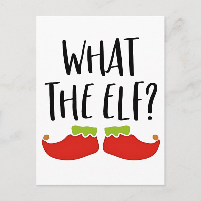 Vad är Elf Funny jul Elf Jultomten? Helg Vykort (Framsida)