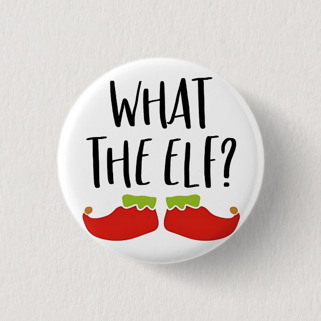Vad är Elf Funny jul Elf Jultomten? Knapp (Framsida)