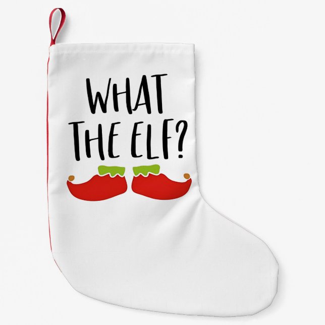 Vad är Elf Funny jul Elf Jultomten? Liten Julstrumpa (Framsidan)