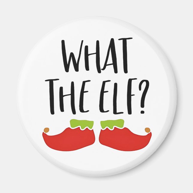 Vad är Elf Funny jul Elf Jultomten? Magnet (Framsidan)