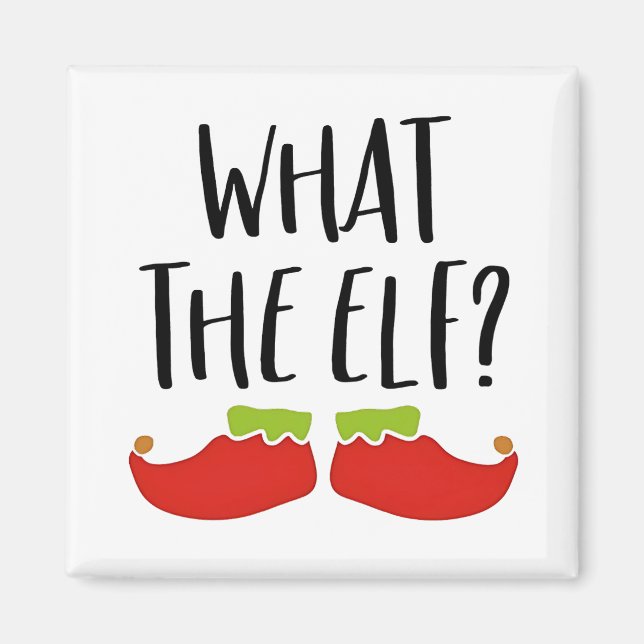 Vad är Elf Funny jul Elf Jultomten? Magnet (Framsidan)