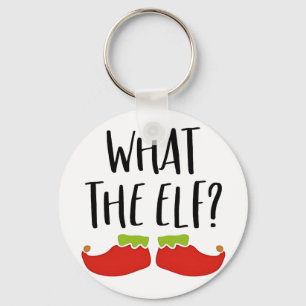 Vad är Elf Funny jul Elf Jultomten? Nyckelring