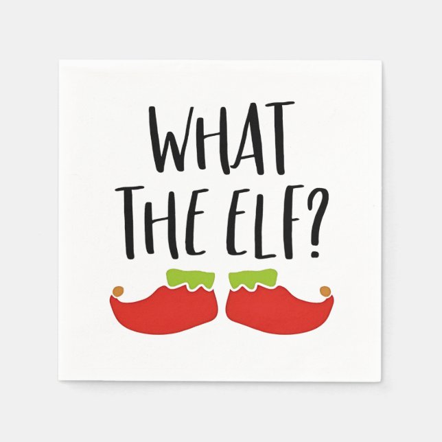 Vad är Elf Funny jul Elf Jultomten? Pappersservett (Framsidan)