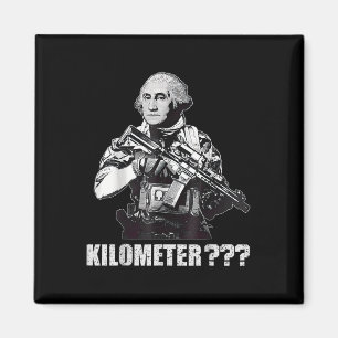 Vad Är En Kilometer George Washington Meme Rollig Magnet