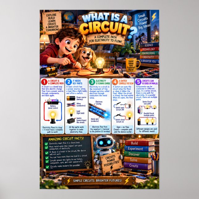 Vad är en krets infografisk poster (Framsidan)