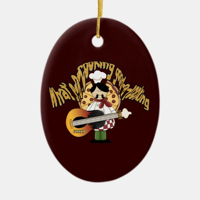 Vad är - en-matlagning-bra-en-tittar julgransprydnad keramik (Framsidan)