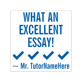 "VAD ÄR EN UTMÄRKT ESSAY?" Märkning Rubber Frimärk Självfärgande Stämpel