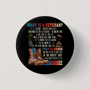 Vad är en veteran som är helig patriotisk amerikan knapp