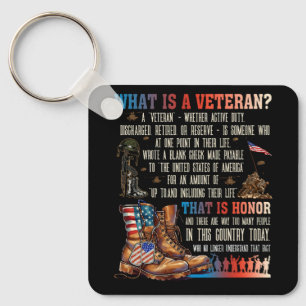 Vad är en veteran som är helig patriotisk amerikan nyckelring