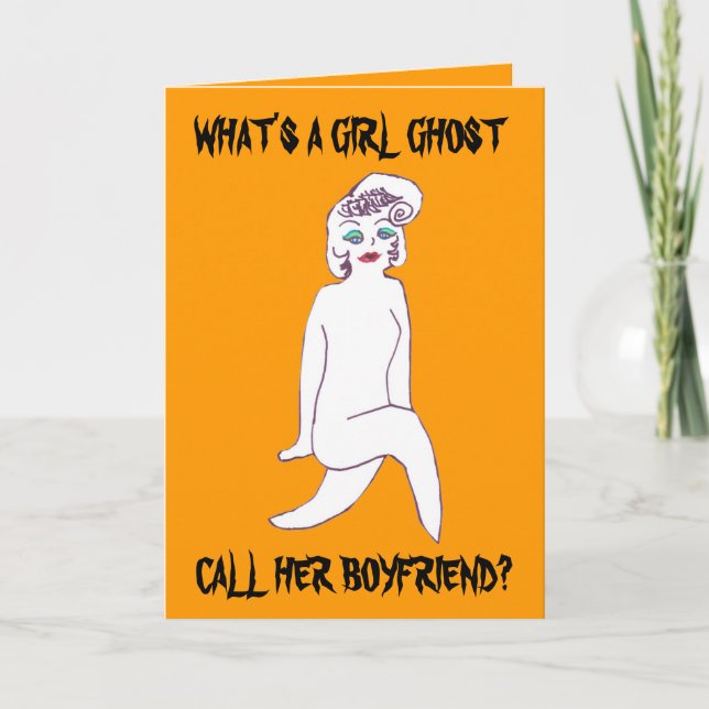 VAD ÄR ETT GIRL GHOST CALL HER BOYFRIEND-kort? Kort (Framsida)