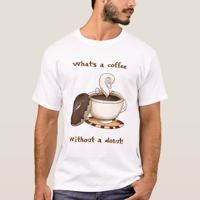 Vad är ett kaffe utan en munk! t-shirt (Framsida)