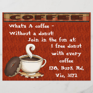 Vad är ett kaffe utan matta? reklamblad