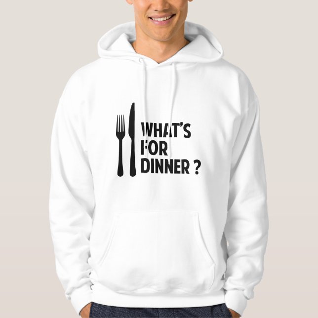 Vad är för middag? hoodie (Framsida)