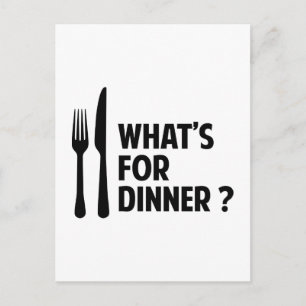 Vad är för middag? vykort