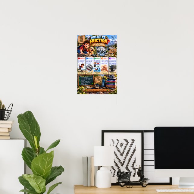 Vad är friktion Infographic Poster (Hemmakontoret)
