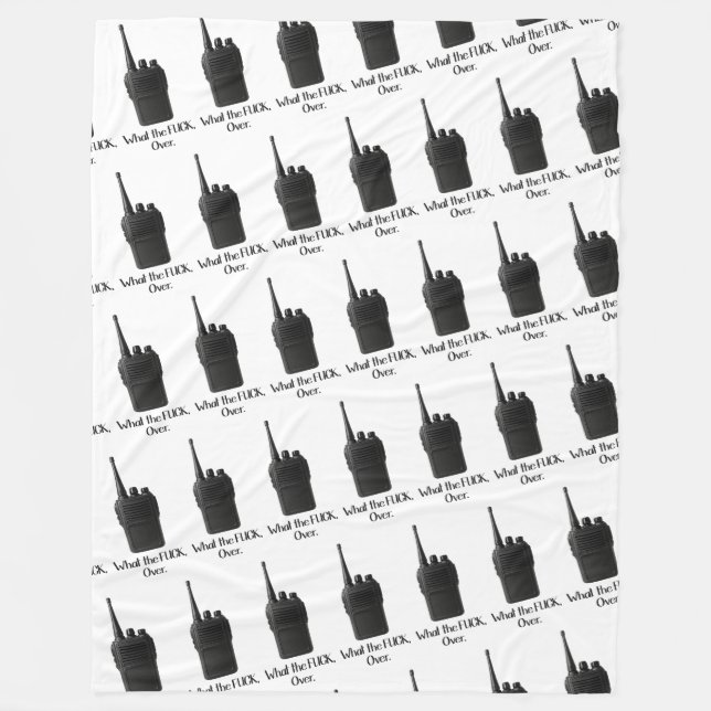 Vad är Fu*k över den berömda Walkie Talkie Icon? Fleecefilt (Framsidan)