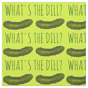 Vad är Grönten Dill (Deal) Pickle Foodie Print Tyg