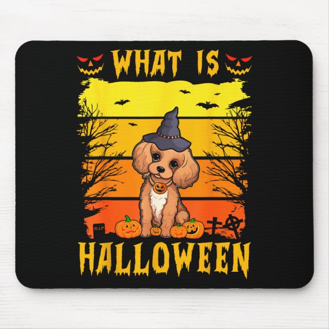 Vad är halloween valp  musmatta (Framsidan)