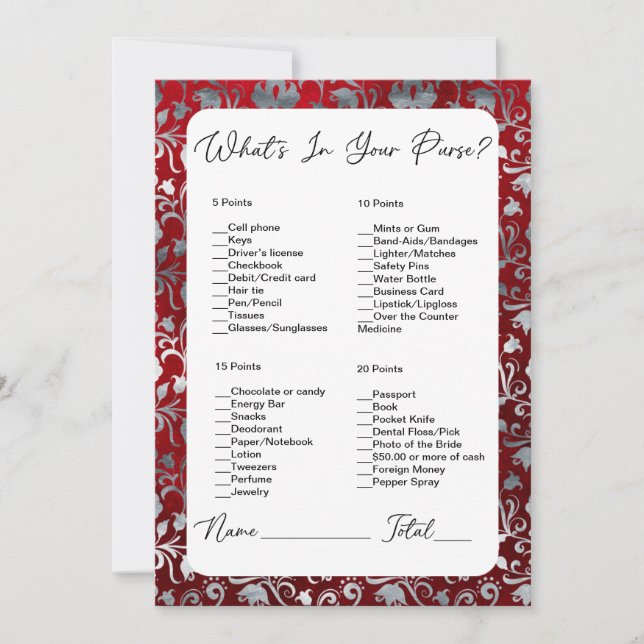 Vad är i din rödviktorianska Möhippa? Inbjudningar (Framsida)