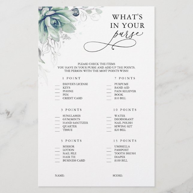 Vad är i ditt handväsen för självklar Möhippa? (Framsida)