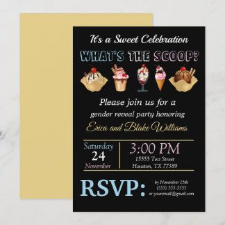 Vad är inbjudan till Scoop Gender Reveal?