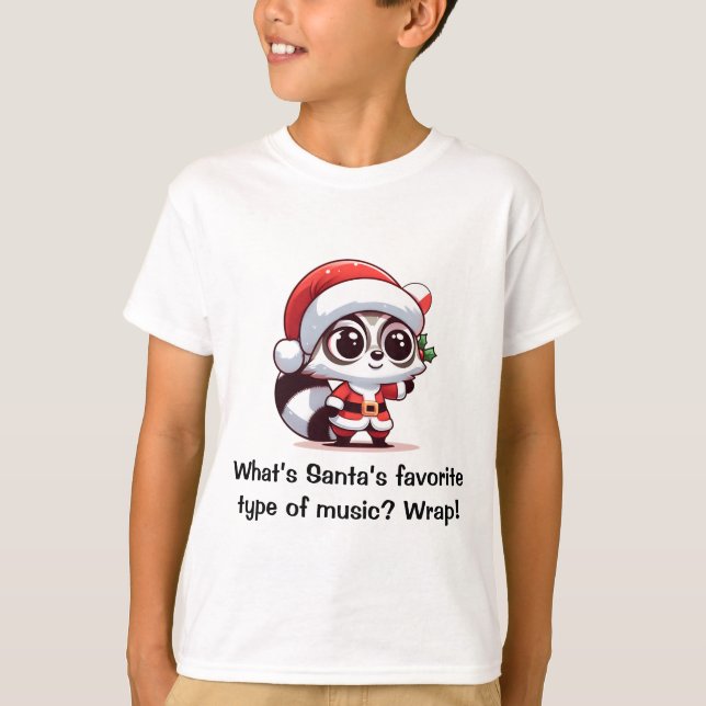 Vad är jultomtens favoritmusik? Kids unisex T Shirt (Framsida)